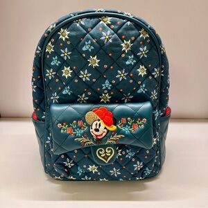 NEW DISNEY EPCOT GERMANY PAVILION BLACK FOREST MINNIE MOUSE QUILTED BACKPACK 🎒